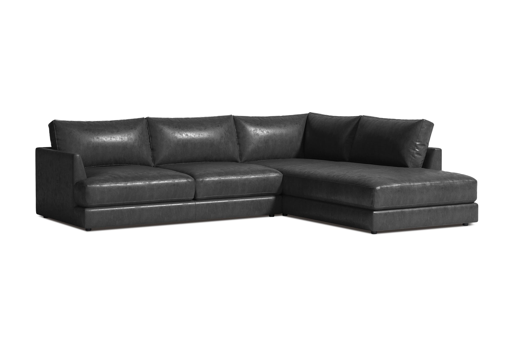 Serena Leather Sectional Lounge