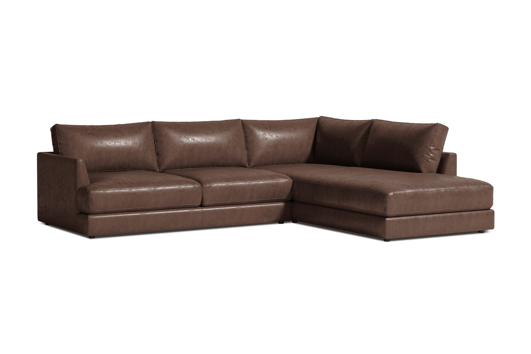 Serena Leather Sectional Lounge