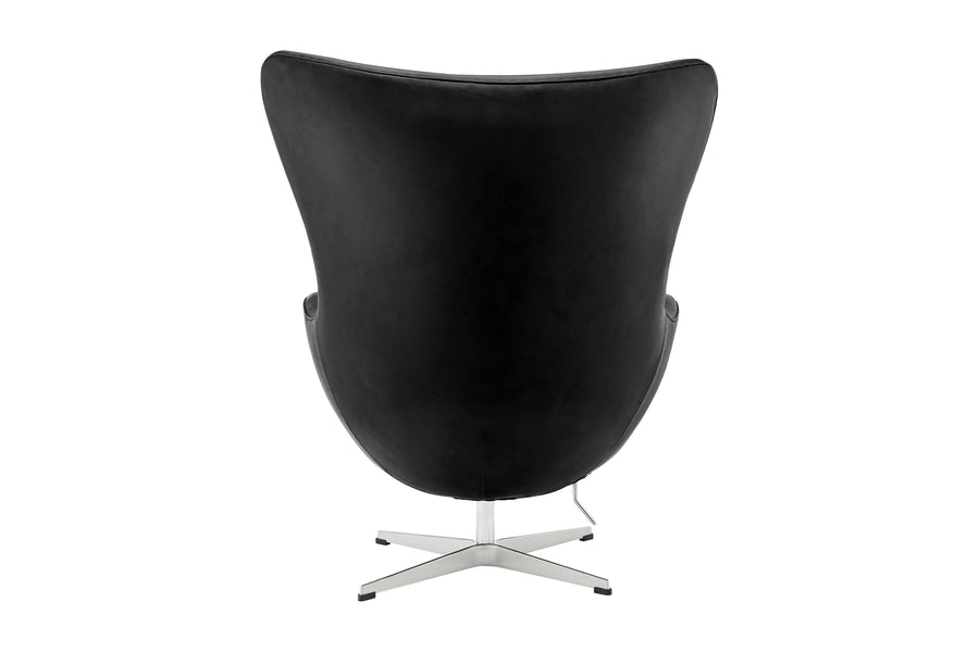 Valencia Finola Leather Accent Chair, Black Color