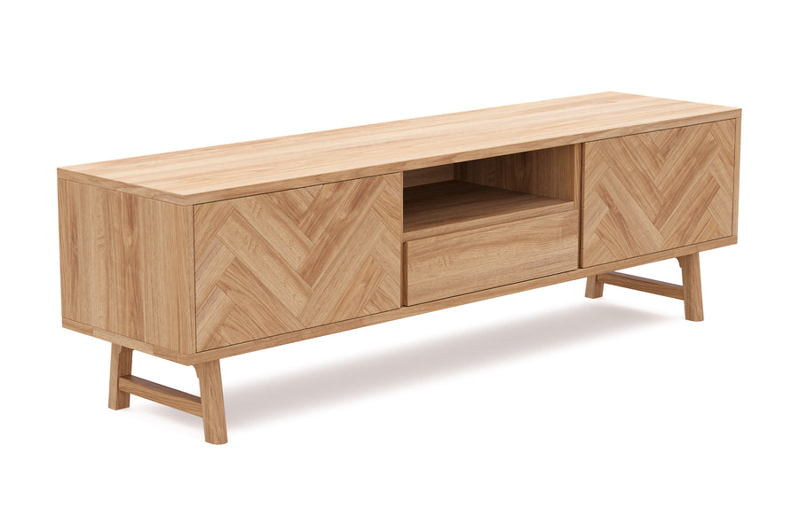 Valencia Anna Oak Wood Media Console