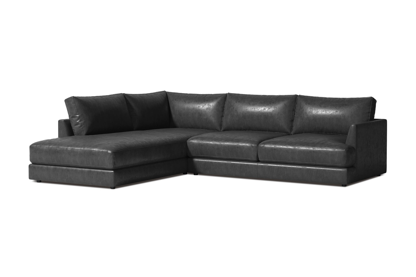 Serena Leather Sectional Lounge