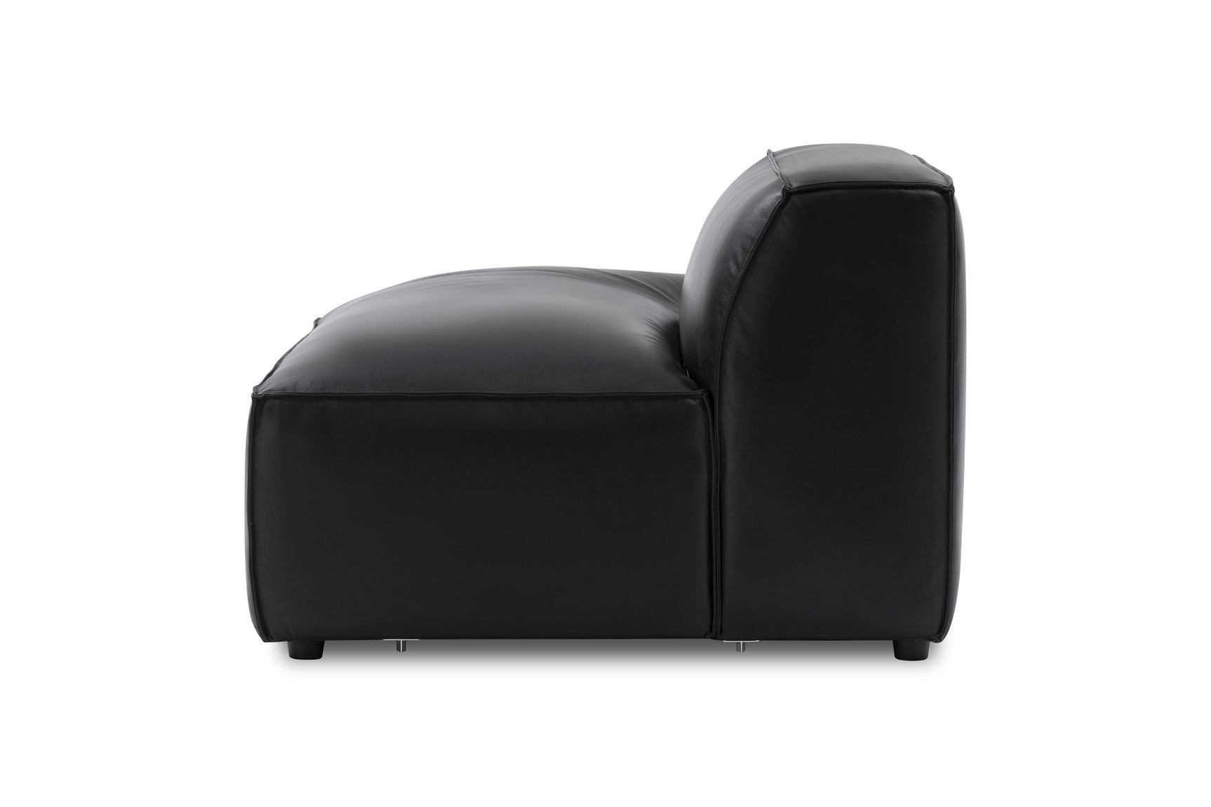 Nathan Leather Left Open-End Lounge Module