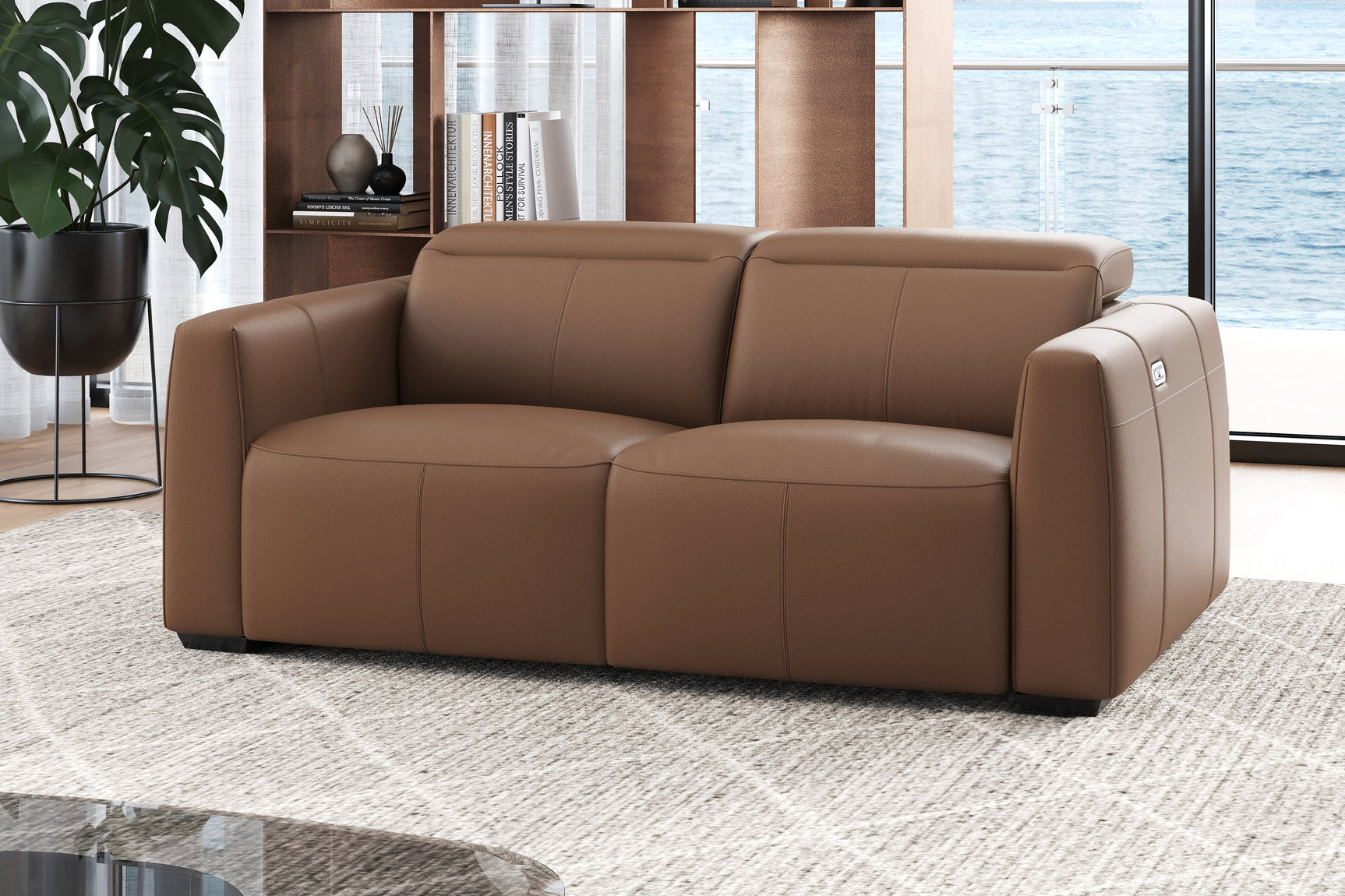 Carmen Leather Dual Recliner Lounge