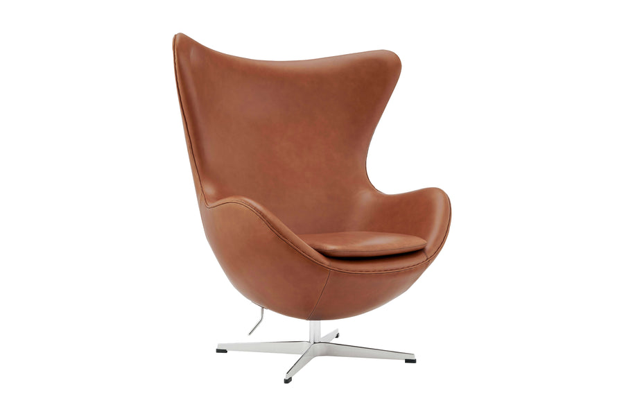 Valencia Finola Top Grain Leather Accent Chair, Brown Color