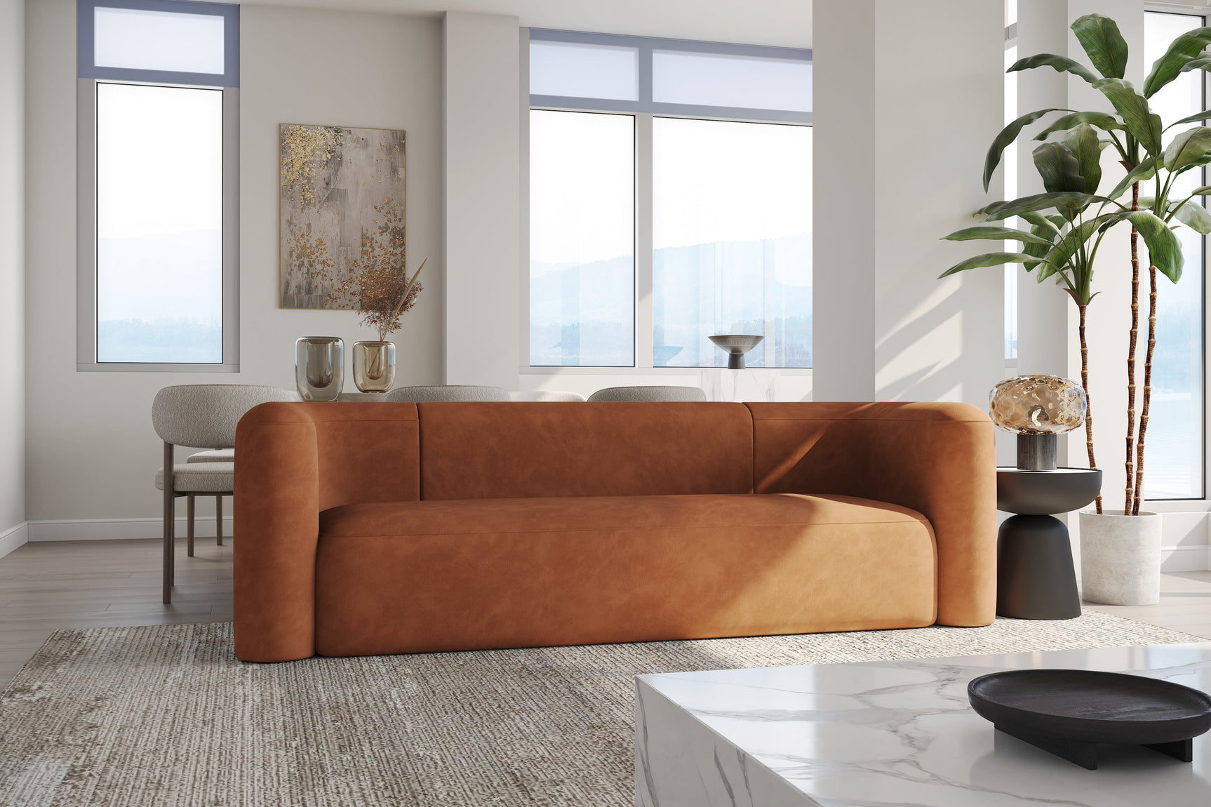 Jordyn Velvet Fabric Lounge