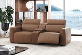 Carmen Leather Dual Recliner Lounge with Console