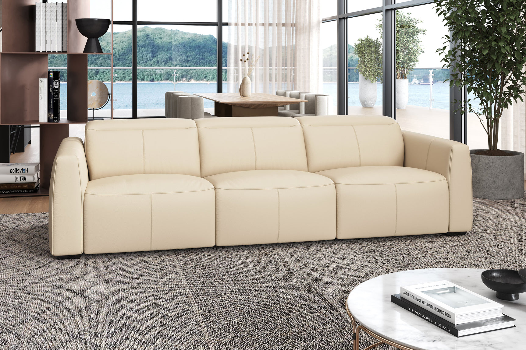 Carmen Leather Dual Recliner Lounge