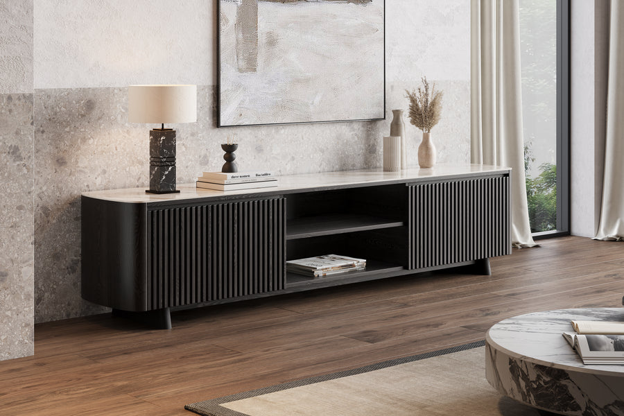 Valencia Fabio Oak Wood Media Console