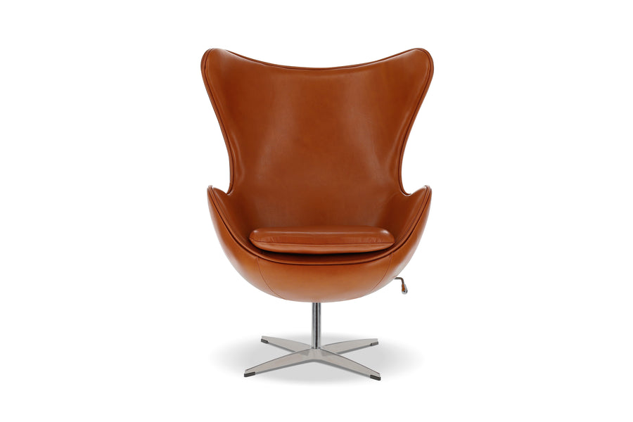 Valencia Finola Top Grain Leather Accent Chair, Brown Color