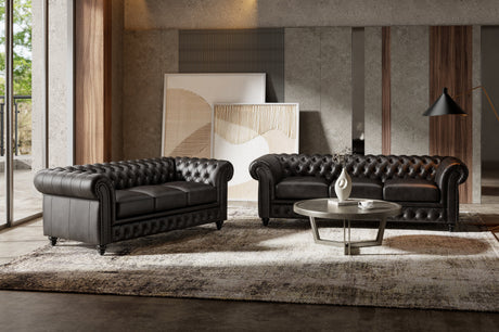 Parma Leather Chesterfield Lounge