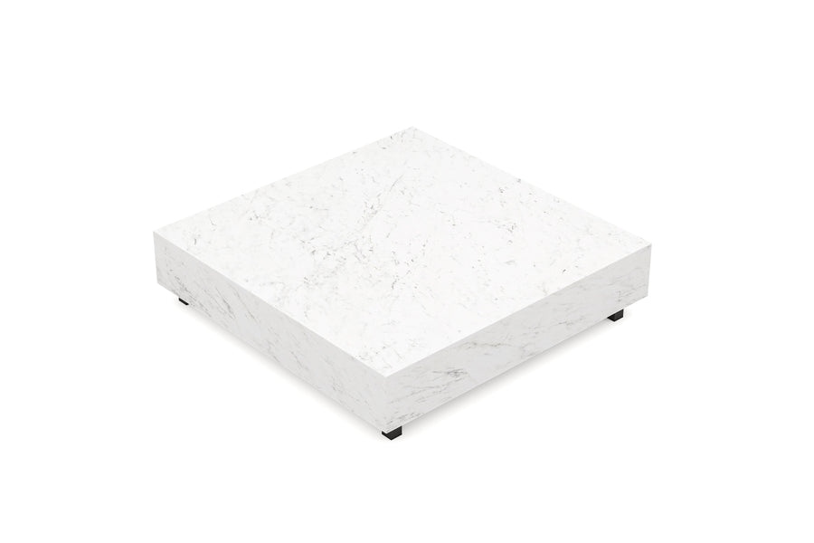 Valencia Addison Carrara Marble Coffee Table, White Color