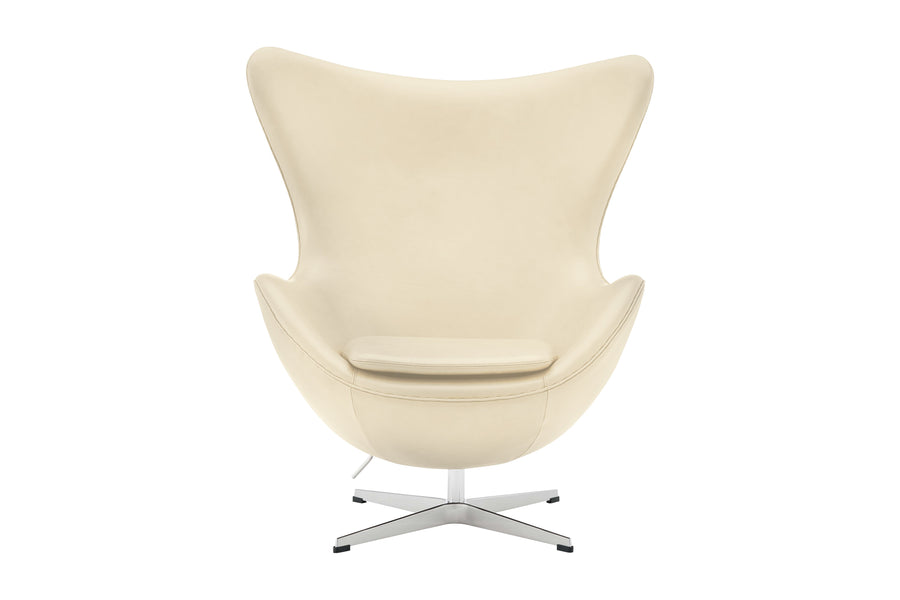 Valencia Finola Leather Accent Chair, Cream Color
