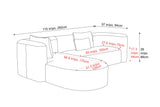 Jordyn Velvet Fabric Sectional Lounge