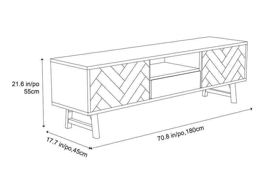 Valencia Anna Oak Wood Media Console