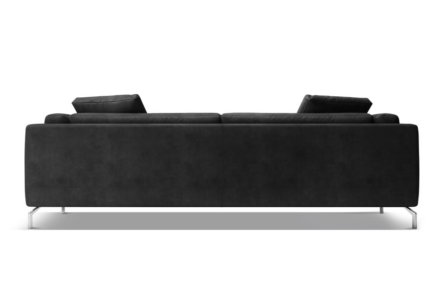 Valencia Zadar Leather Wide Seats Lounge, Black Color