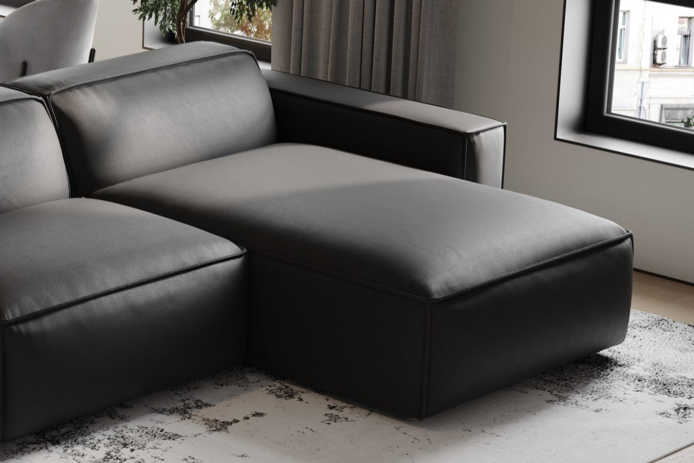 Nathan Leather Modular Sectional Lounge