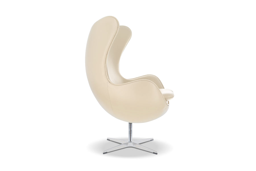 Valencia Finola Leather Accent Chair, Cream Color