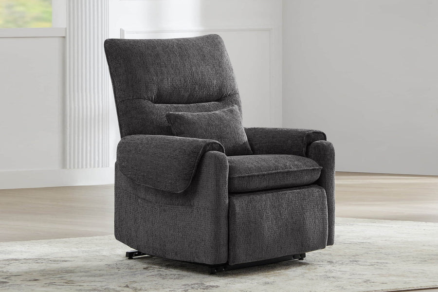 Valencia Xander Performance Fabric Power Lift Recliner Chair, Dark Grey