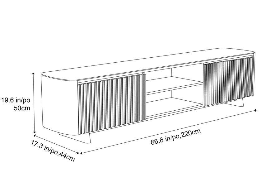 Valencia Fabio Oak Wood Media Console