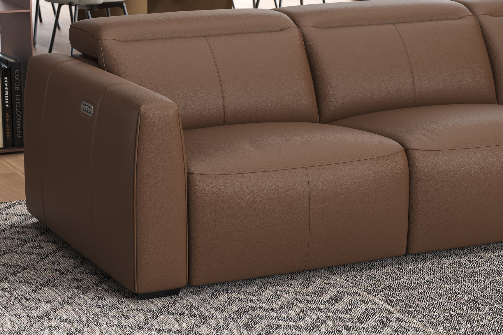 Carmen Leather Dual Recliner Lounge