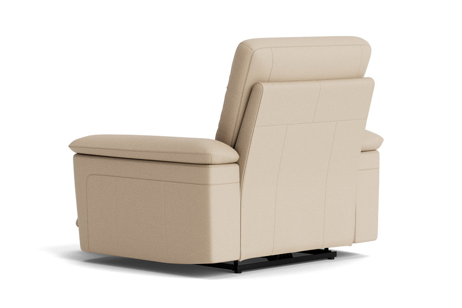 Valencia Heidi Top Grain Leather Recliner Seat Lounge, Cream