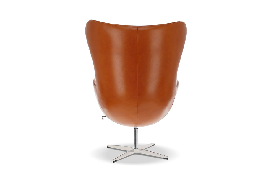 Valencia Finola Top Grain Leather Accent Chair, Brown Color