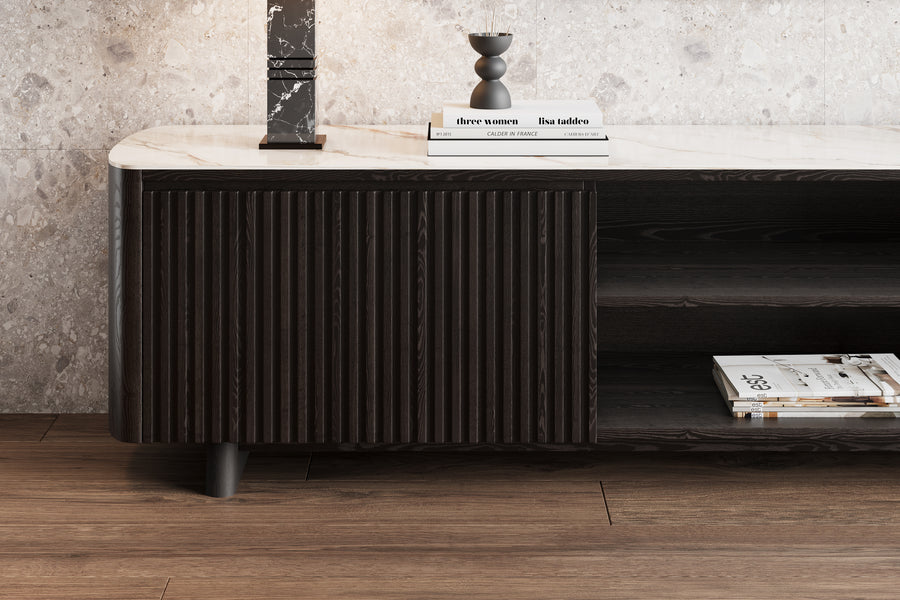 Valencia Fabio Oak Wood Media Console