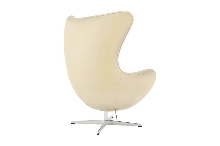 Valencia Finola Leather Accent Chair, Cream Color