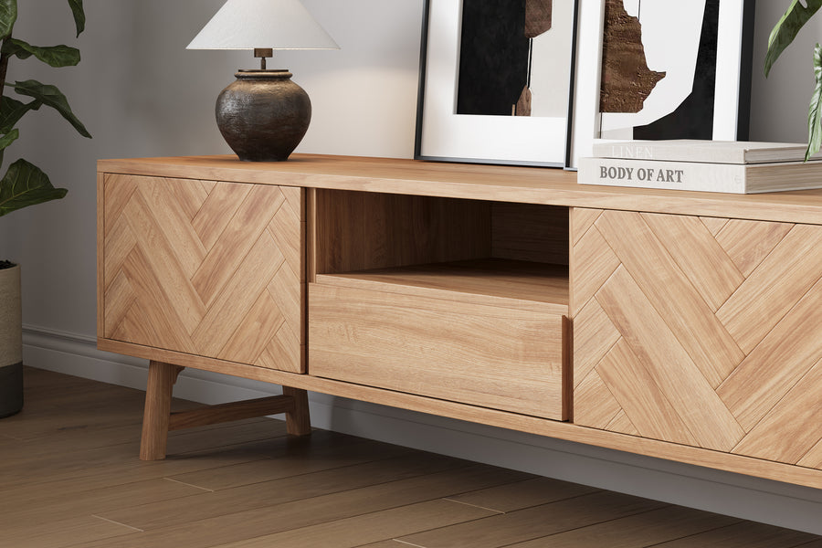 Valencia Anna Oak Wood Media Console