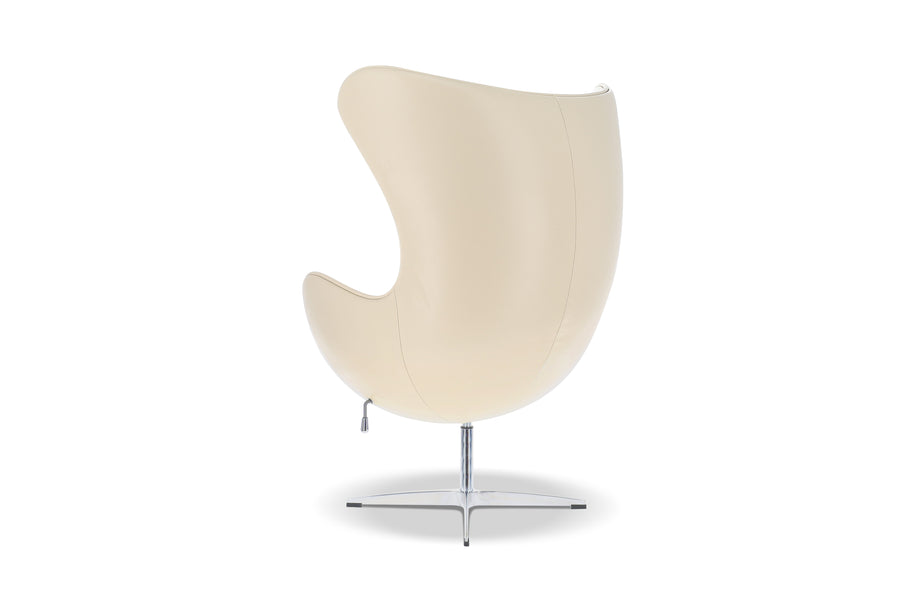 Valencia Finola Leather Accent Chair, Cream Color