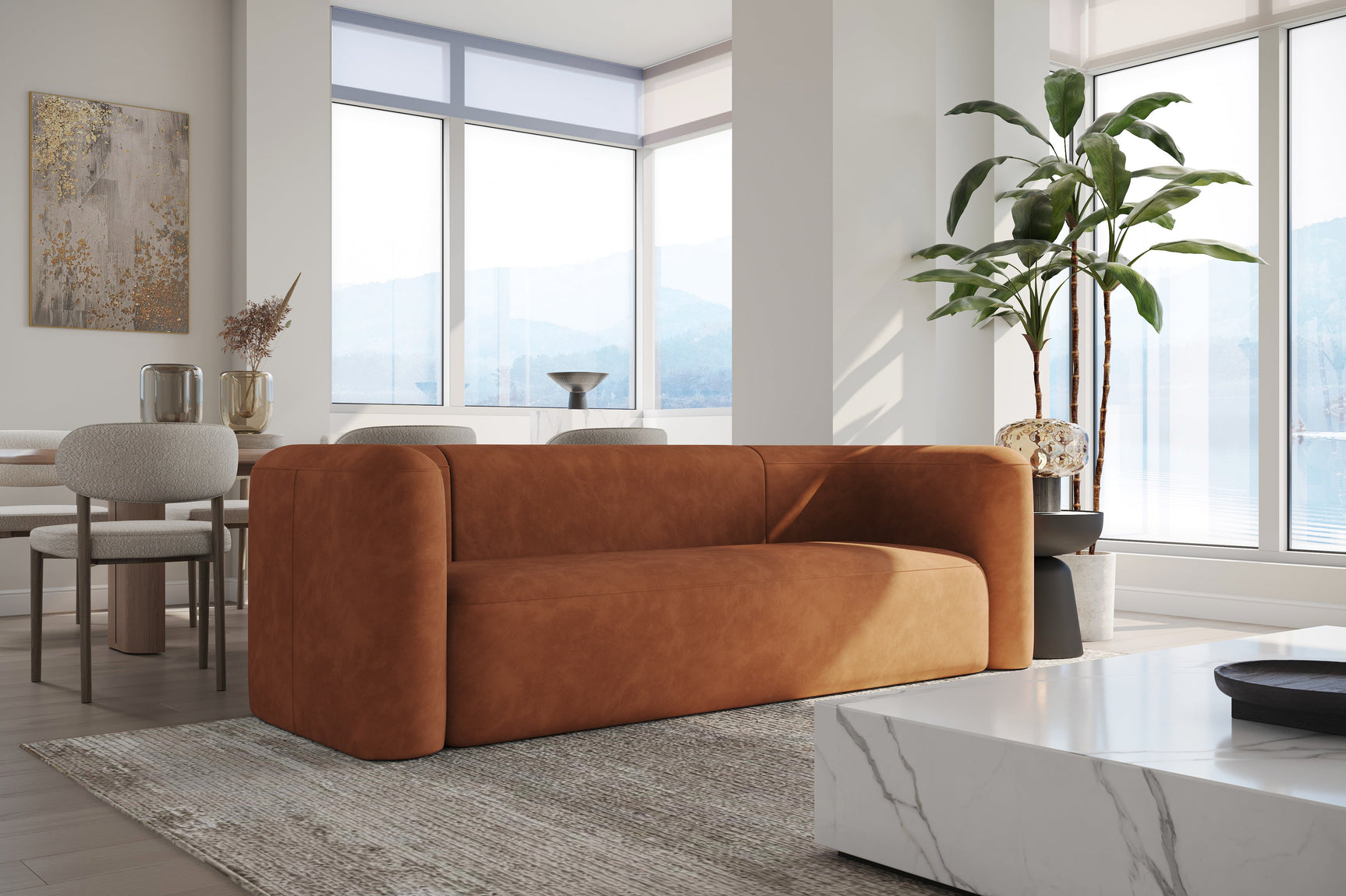 Jordyn Velvet Fabric Lounge