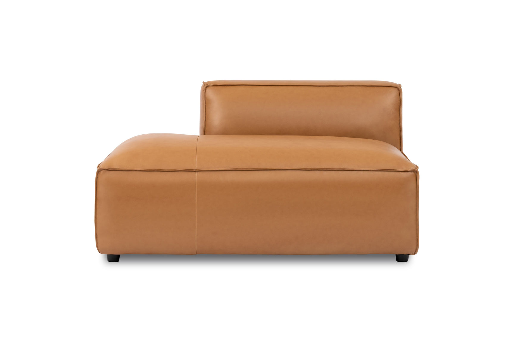 Nathan Leather Left Open-End Lounge Module