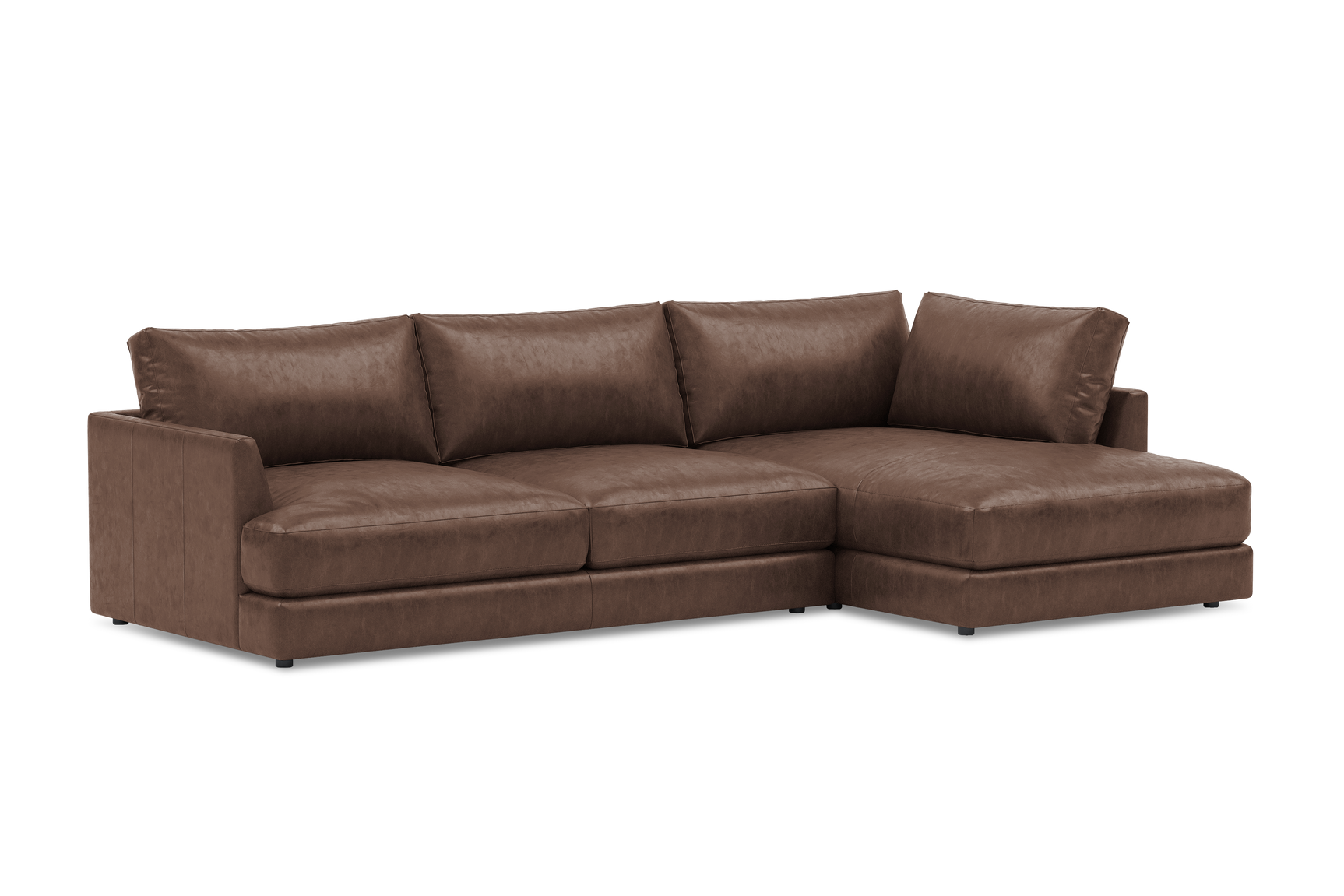 Serena Leather Sectional Lounge