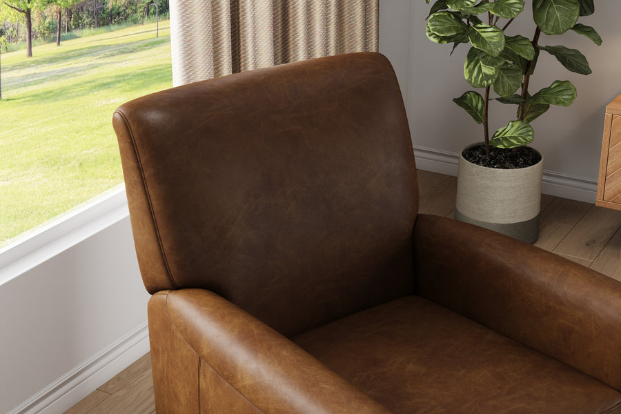 Valencia Terrance Top Grain Leather Recliner Chair, Chocolate