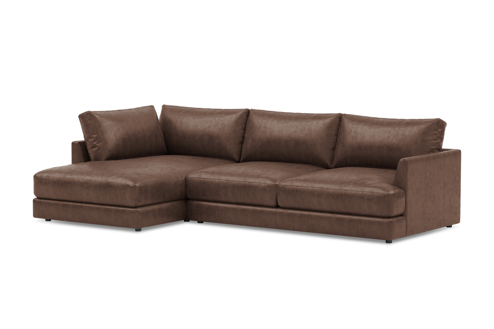 Serena Leather Sectional Lounge
