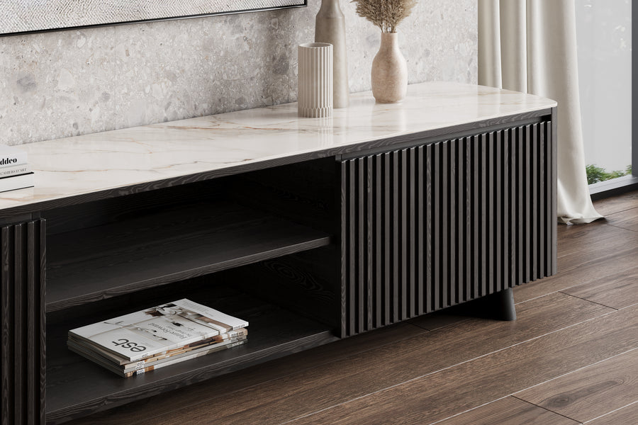 Valencia Fabio Oak Wood Media Console