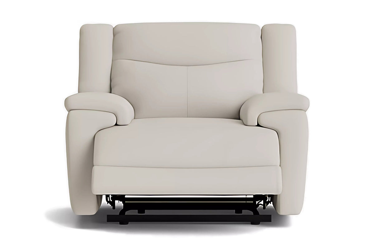 Valencia Brianna Top Grain Leather Recliner Seat Lounge, Cream