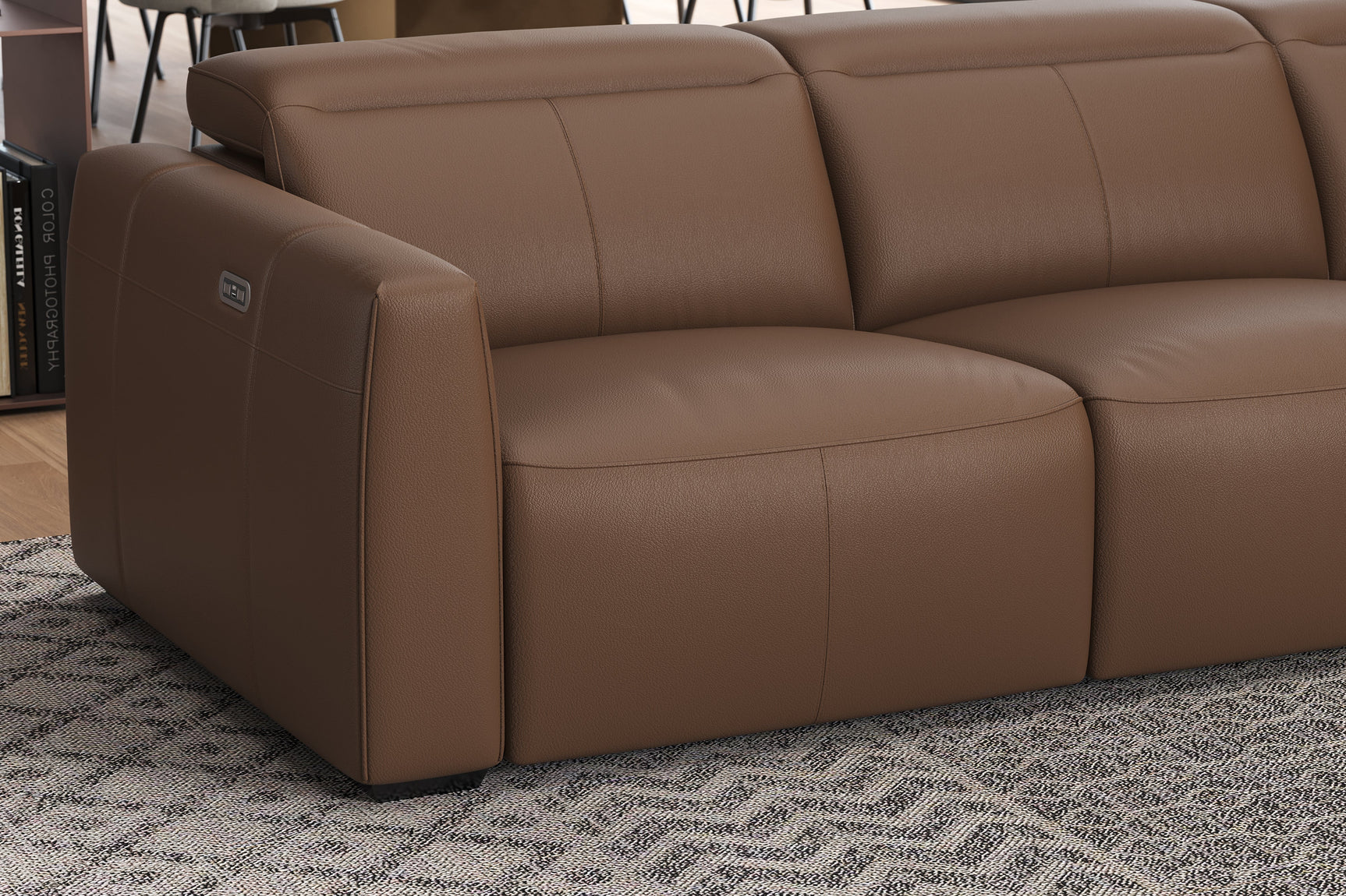 Carmen Leather Dual Recliner Lounge