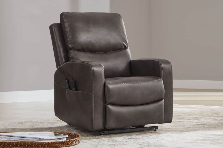 Valencia Hector Top Grain Leather Power Lift Recliner Chair, Chocolate