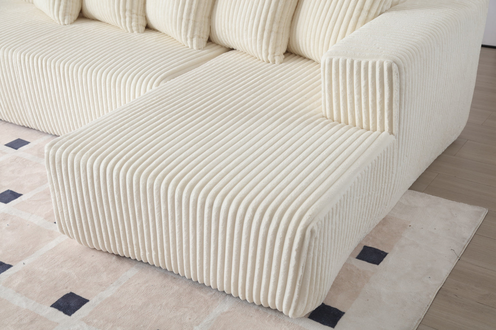 Alexus Corduroy Fabric Sectional Lounge
