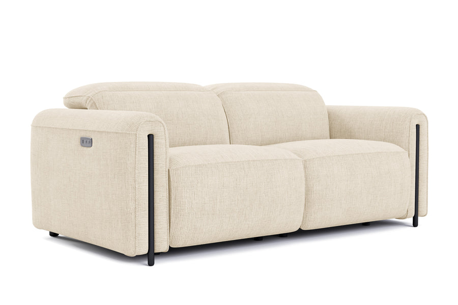 Valencia Octavia Fabric Dual Reclining Cloud Loveseat Lounge, Beige