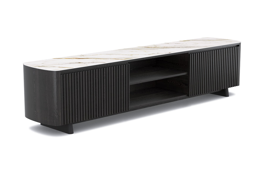 Valencia Fabio Oak Wood Media Console