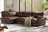 Serena Leather Sectional Lounge