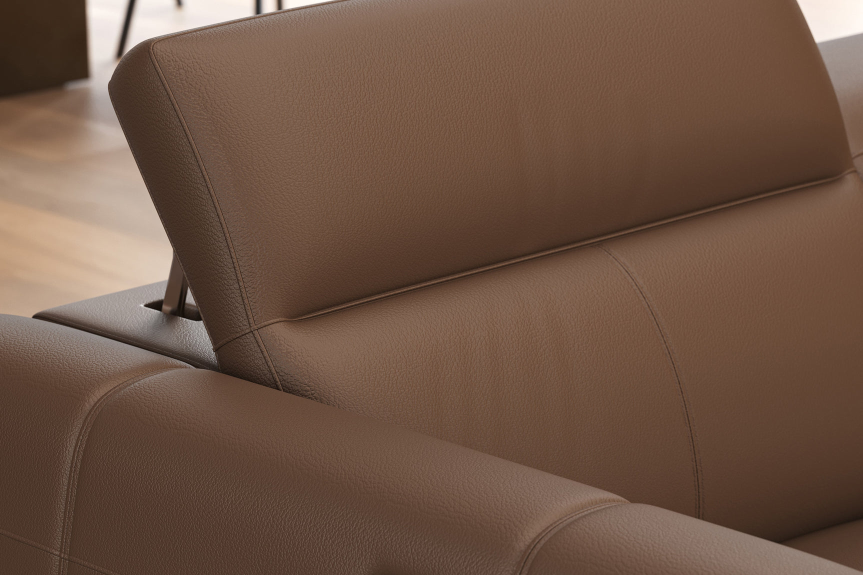 Carmen Leather Dual Recliner Lounge with Console