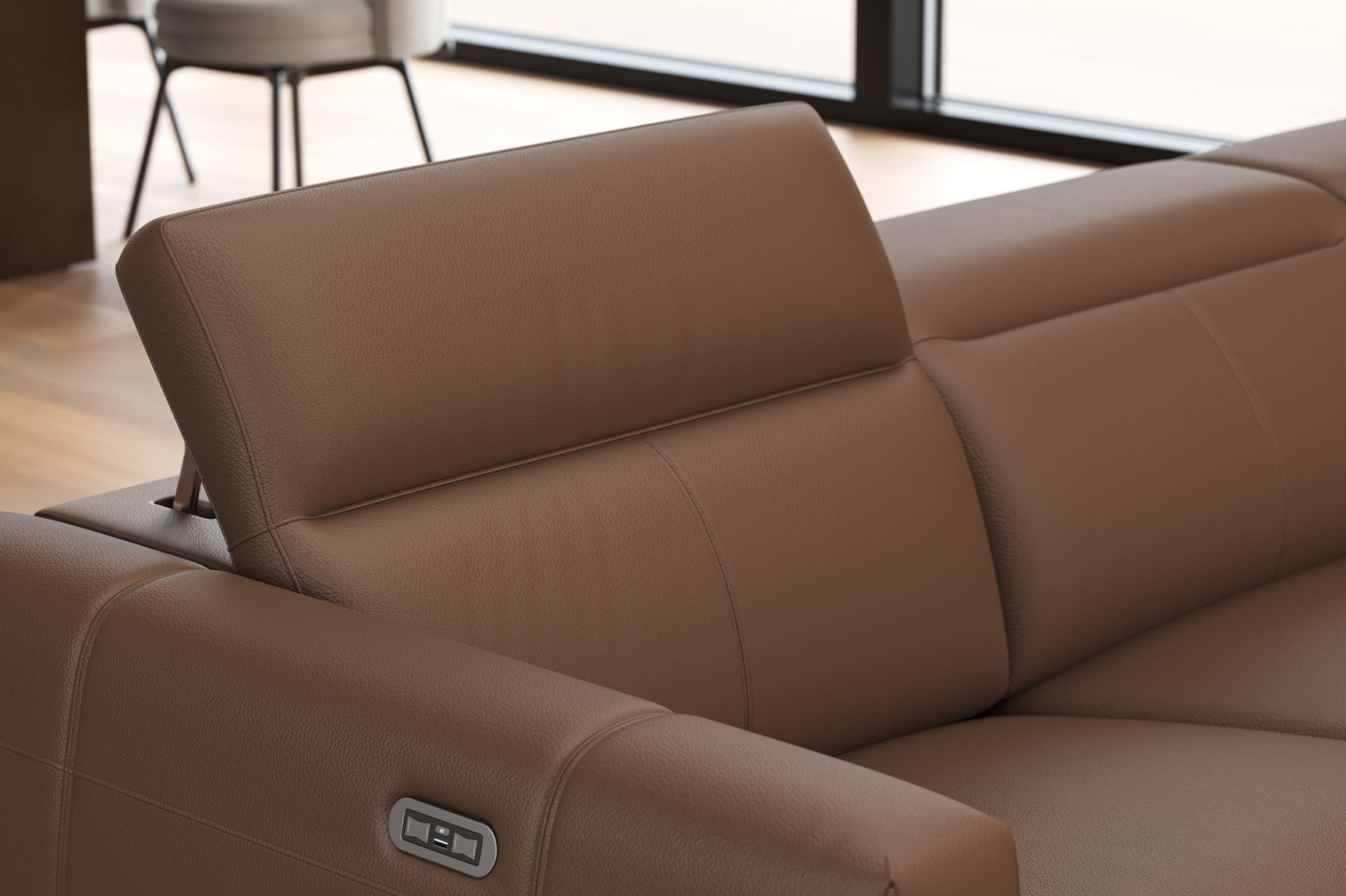 Carmen Leather Dual Recliner Lounge