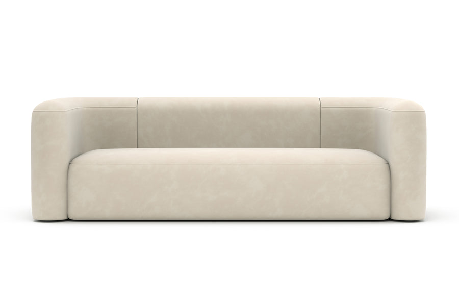 Valencia Jordyn Velvet Fabric Three Seats Lounge, Beige