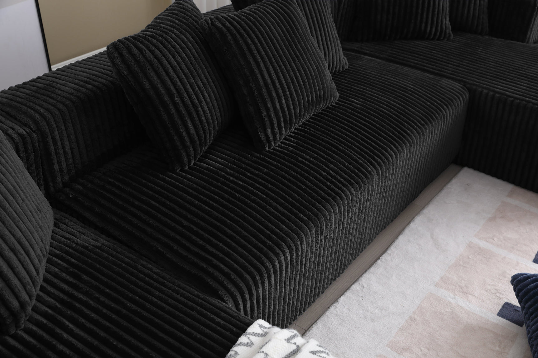 Alexus Corduroy Fabric Sectional Lounge