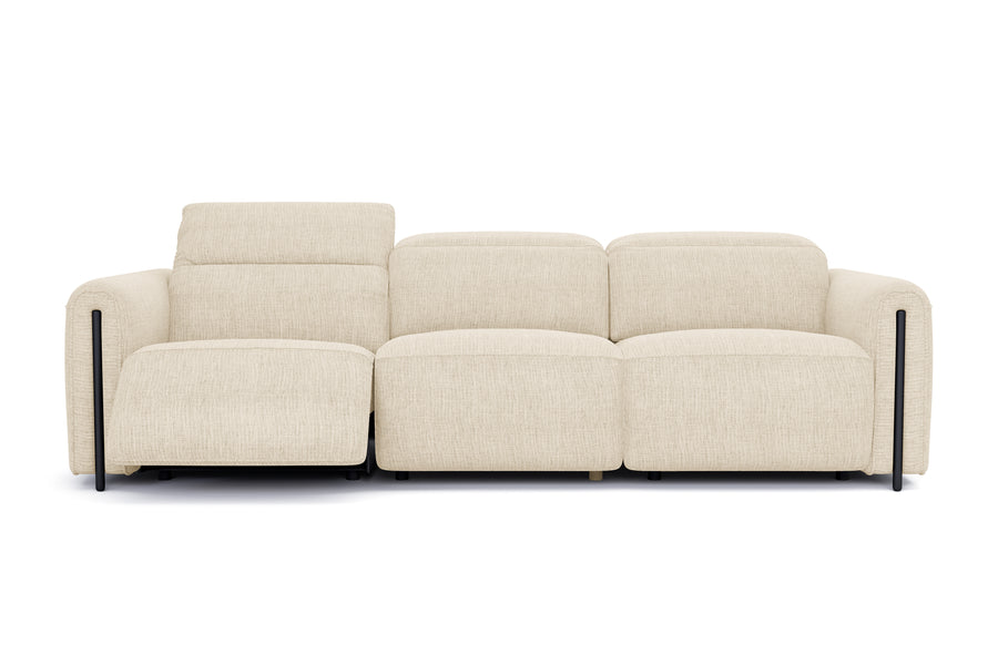 Valencia Octavia Fabric Dual Reclining Cloud Three Seats Lounge, Beige