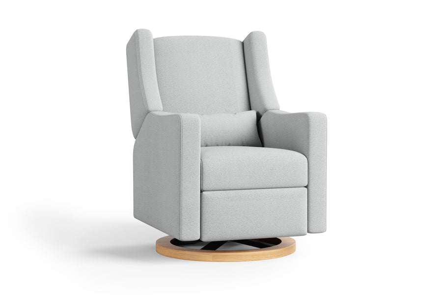 Valencia Marlen Performance Fabric Swivel Recliner Chair, Light Grey