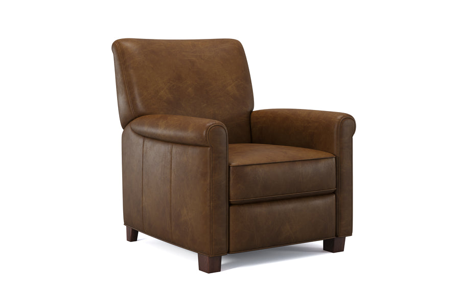 Valencia Terrance Top Grain Leather Recliner Chair, Chocolate